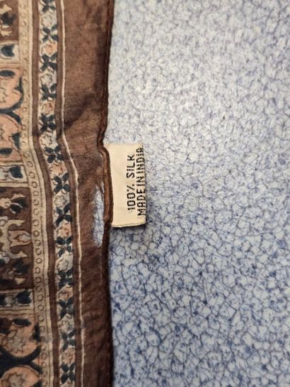 Set of three silk scarves:
- Silk twill square...