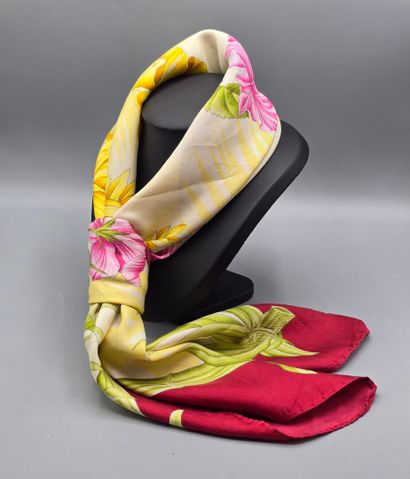 Set of three silk scarves:
- Silk twill square...