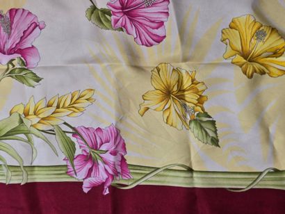 Set of three silk scarves:
- Silk twill square...
