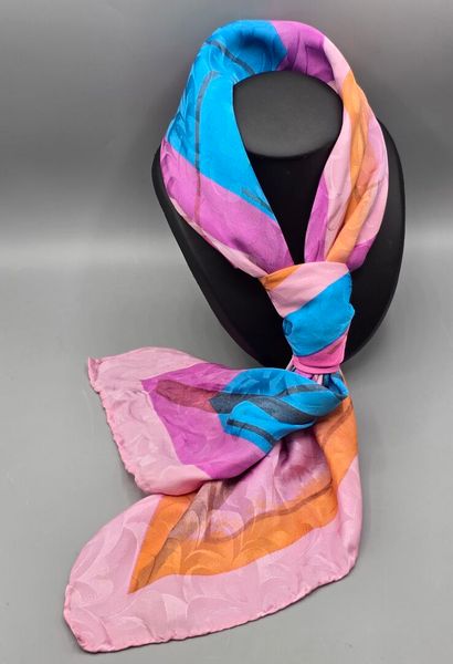 Set of three silk scarves:
- Silk twill square...