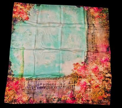 POIRAY
Silk square with rotating polychrome...