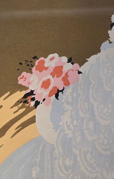 Ecole du XXè siècle.
Jeune fille au bouquet...