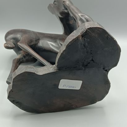 [ART AFRICAIN]
Lot de trois sujet en bois...