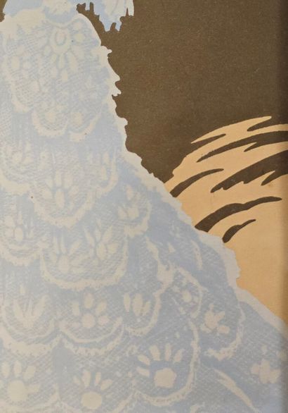 Ecole du XXè siècle.
Jeune fille au bouquet...