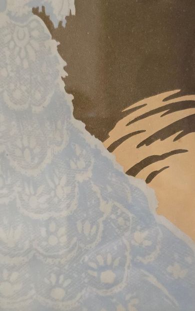 Ecole du XXè siècle.
Jeune fille au bouquet...
