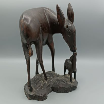 [ART AFRICAIN]
Lot de trois sujet en bois...