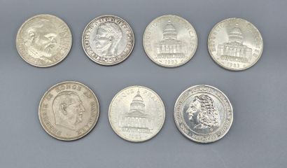 FRANCE
3 pièces commémoratives de 100 francs...