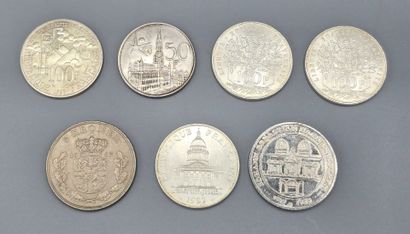 FRANCE
3 pièces commémoratives de 100 francs...