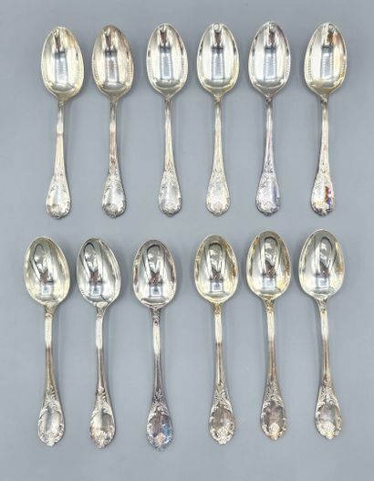 CHRISTOFLE
Ménagère en métal argenté, modèle...