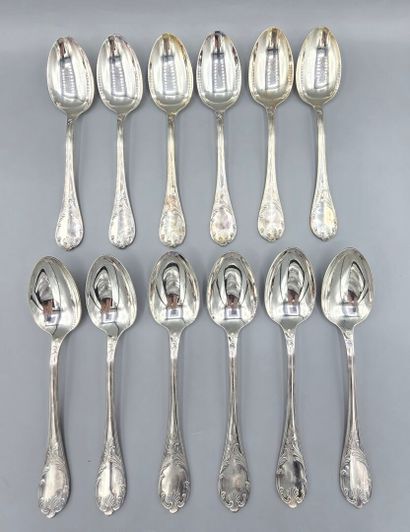 CHRISTOFLE
Ménagère en métal argenté, modèle...