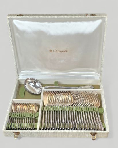 CHRISTOFLE
Ménagère en métal argenté, modèle...