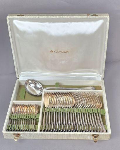 CHRISTOFLE
Ménagère en métal argenté, modèle...