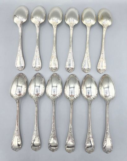 CHRISTOFLE
Ménagère en métal argenté, modèle...
