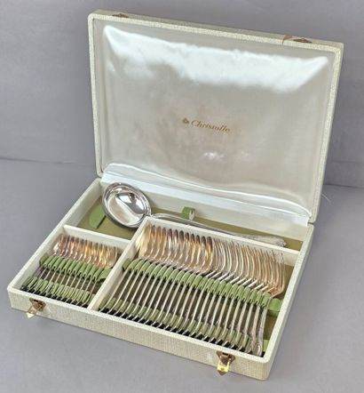 CHRISTOFLE
Ménagère en métal argenté, modèle...