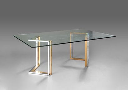 Large rectangular dining table.
Resting on...
