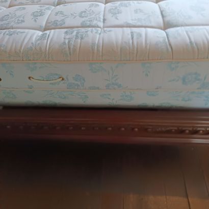 In Monsieur's bedroom
Bed and bedding in...