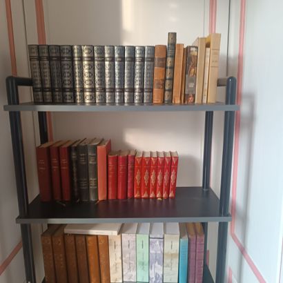 In the pink and white living room
Bookcase...