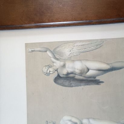 In the library
Engraved by MARAIS 

