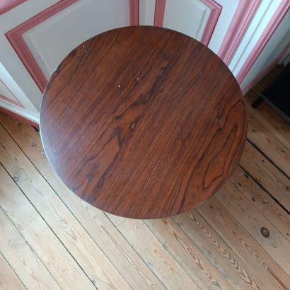 Art Deco pedestal table in macassar imit...