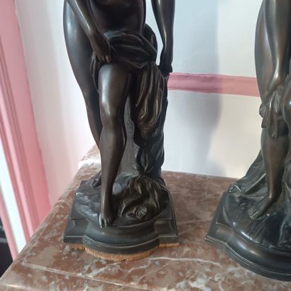 Dans le salon rose et blanc
Pair of regule...