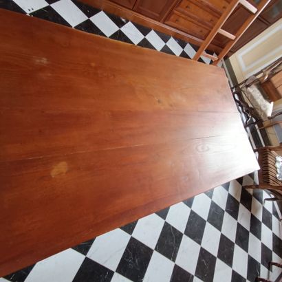 In the bookcase
Large rectangular table in...