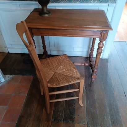 In Monsieur's bedroom
Walnut writing table...