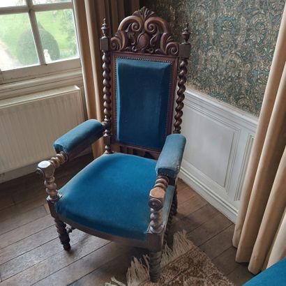 In Monsieur's bedroom
Armchair in natural...