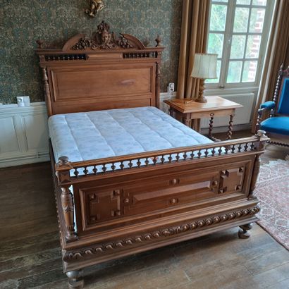 In Monsieur's bedroom
Bed and bedding in...