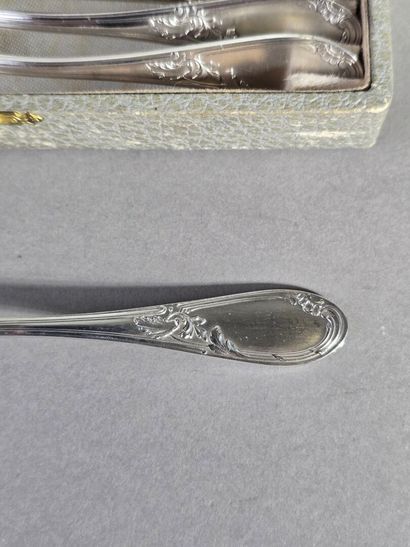 APPOLO 
Set of 12 silver-plated coffee spoons...