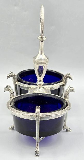 PARIS 1798-1809
Salière double en argent...
