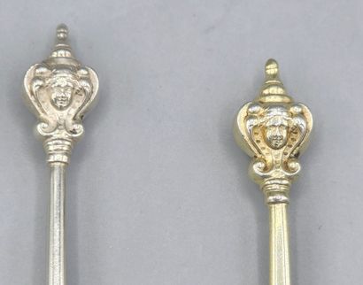 Couvert danois en argent et vermeil, complet...
