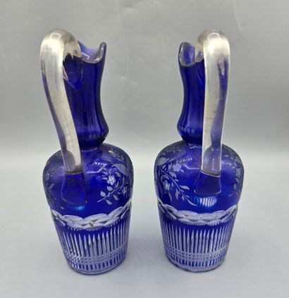 Miscellaneous lot of blue and white crystal...