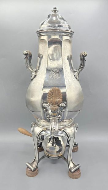 TETARD Freres 
Samovar en métal argenté avec...