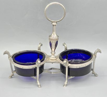 PARIS 1798-1809
Salière double en argent...
