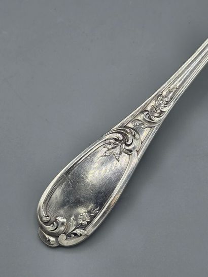 Large Louis XV style silver-plated metal...