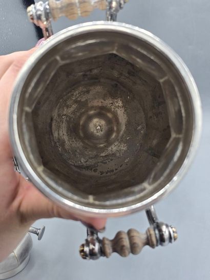 TETARD Freres 
Samovar en métal argenté avec...
