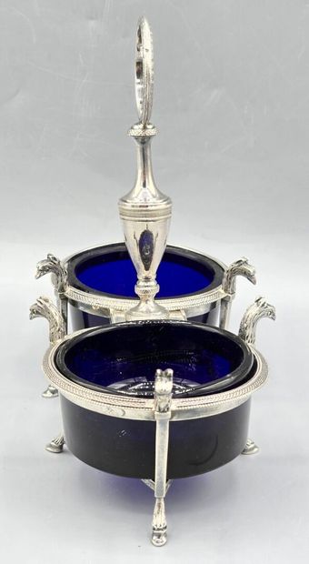PARIS 1798-1809
Salière double en argent...