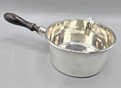 19th century silver-plated metal saucepan...