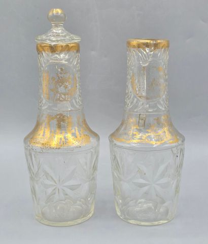 A pair of decanters probably 18th century...