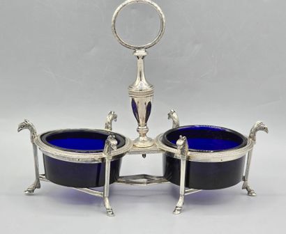 PARIS 1798-1809
Salière double en argent...