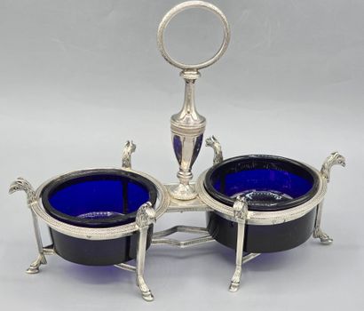 PARIS 1798-1809
Salière double en argent...