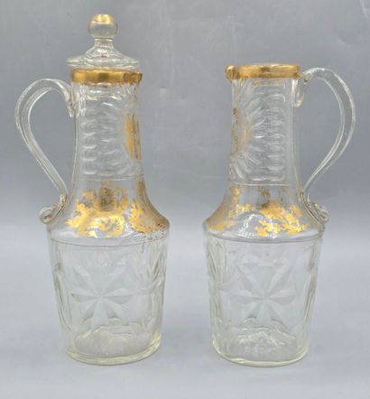 A pair of decanters probably 18th century...