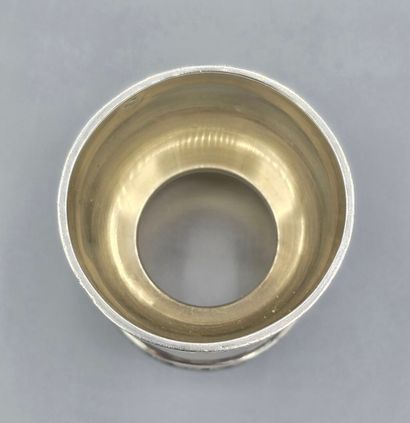 Coquetier en argent ART NOUVEAU bordé de...