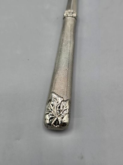 Silver-plated letter opener with handle decorated...