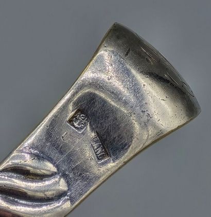 FRENAIS
Timbale and sugar tongs in silver-plated...