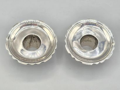 LILLE XVIIIe
Paire de bobèches en argent...