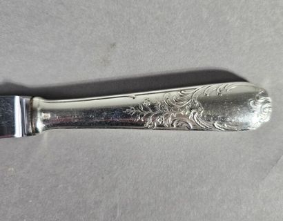 Set of 12 Louis XV-style table knives with...