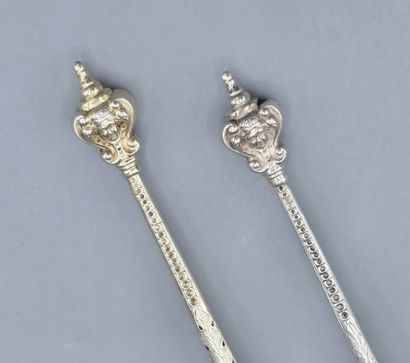 Couvert danois en argent et vermeil, complet...