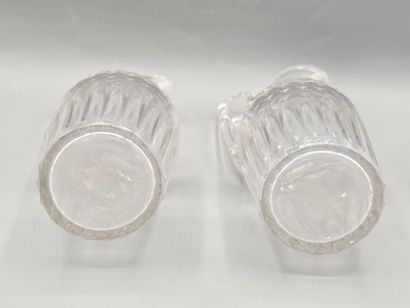 Pair of white crystal decanters.
Max. height:...