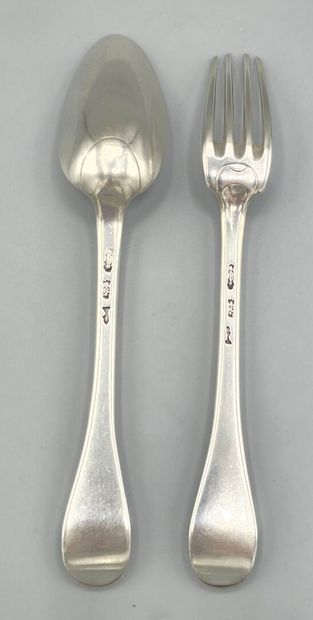 Bordeaux 1785-86

Couvert de table en argent,...